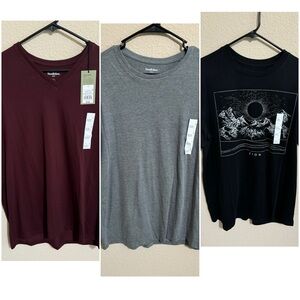 Goodfellow & Co Men's Short Sleeve Tees - Burgundy, Gray, Black